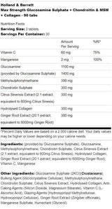 Maksimalna snaga Glukozamin sulfat | Plus hondroitin, MSM i kolagen - 180 tableta