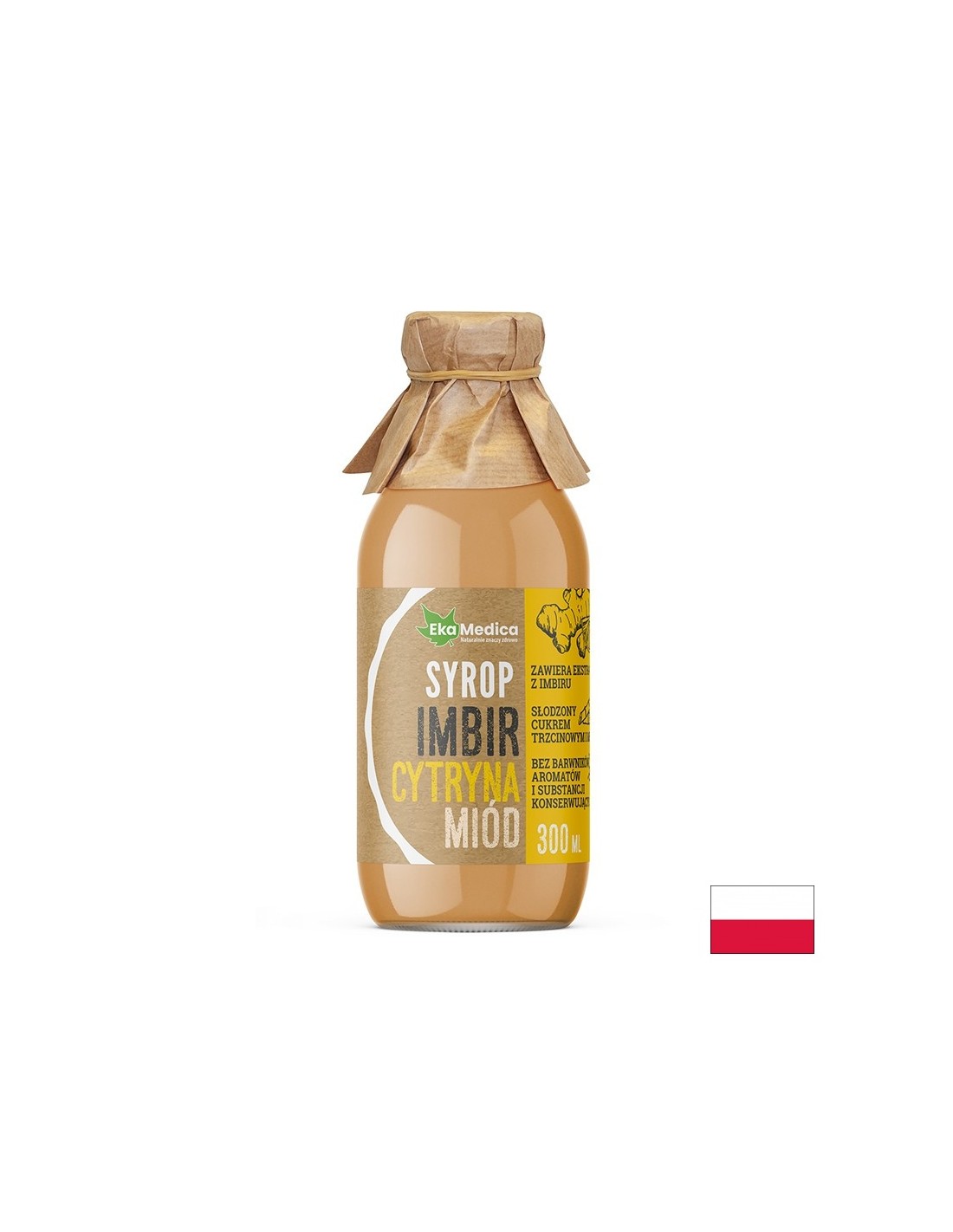 Đumbir sirup s medom i limunom - dobra probava i snažan imunitet, 300 ml, 15 ili 30 doza