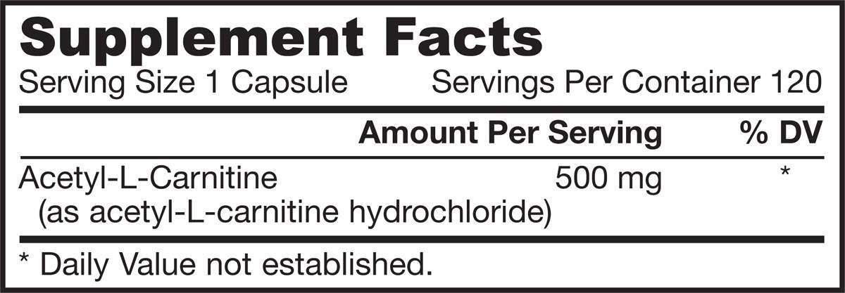 Acetil L -karnitin 500 mg - 120 kapsula
