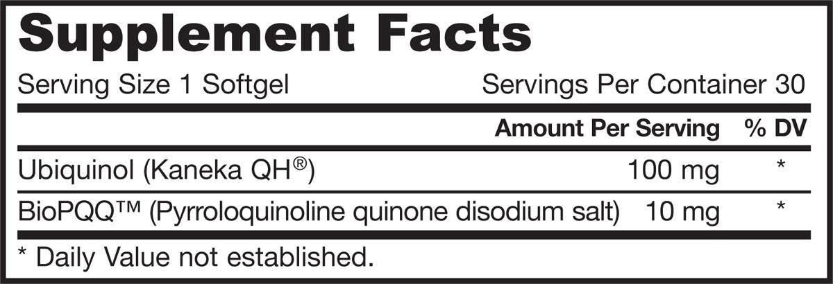 QH + PQQ (Ubiquinol + pirolokinolin kinon) - 60 GEL KAPSULI