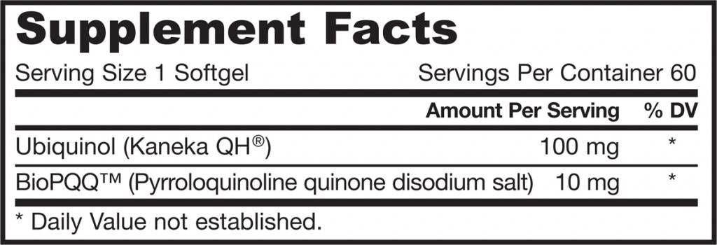 QH + PQQ (Ubiquinol + pirolokinolin kinon) - 60 GEL KAPSULI