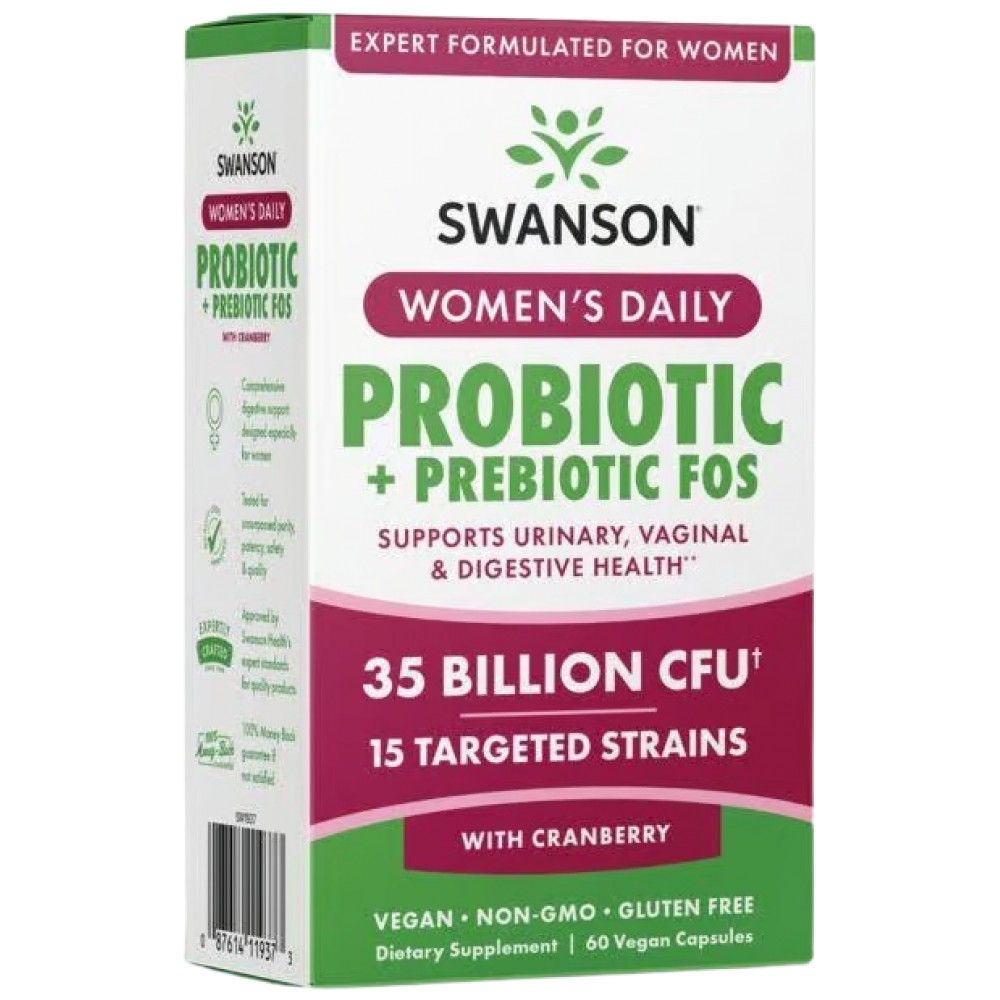 Ženski dnevni probiotik + prebiotički fos - 60 kapsula