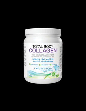 Hydrolyzed bovine collagen, with hyaluronic acid, glutamine and biotin - Total Body Collagen™, 500 g Natural Factors - Nutra Best Europe