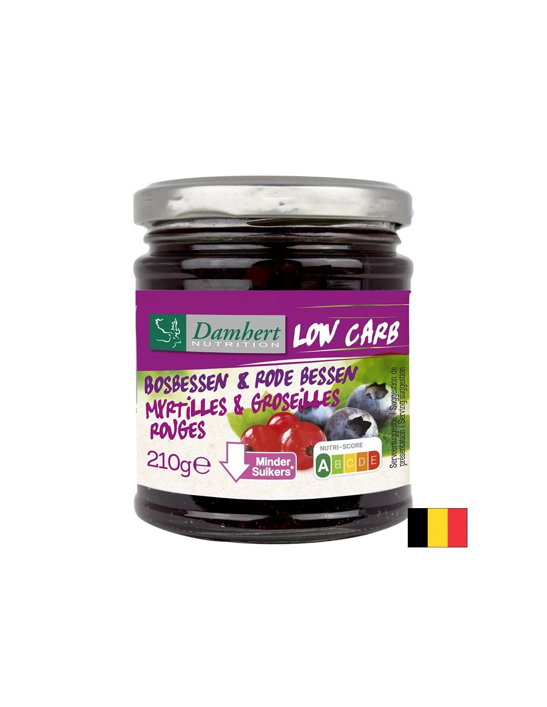 Jam od borovnice i crne ribizle s niskim udjelom šećera i ugljikohidrata, 210 g