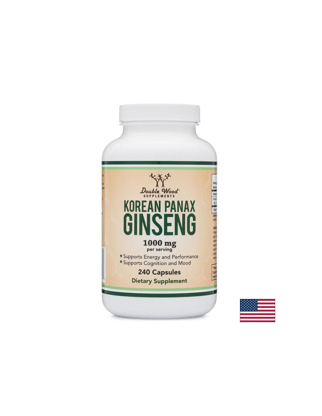 Korean Panax Ginseng - korejski ginseng, 240 kapsula <tc>Double Wood</tc>
