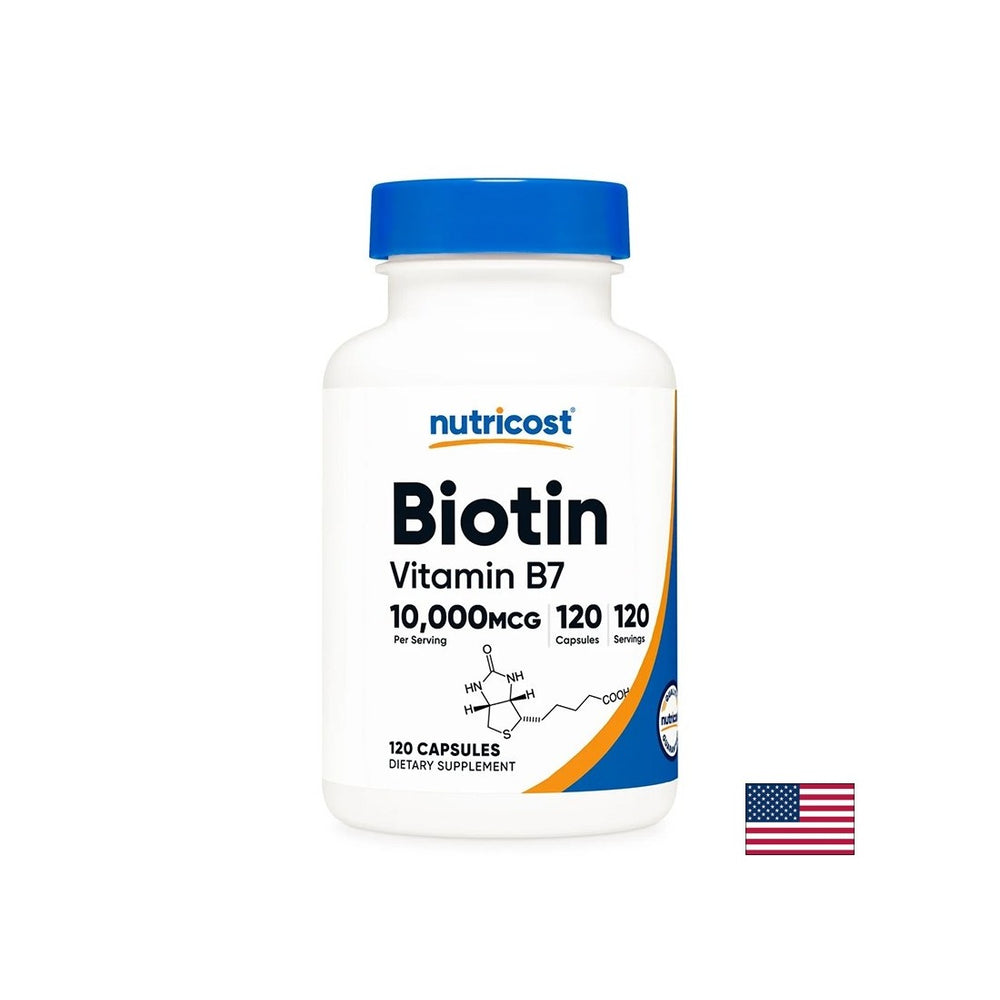 Kosa, koža i nokti - Biotin (vitamin B7), 10000 µg x 120 kapsula
