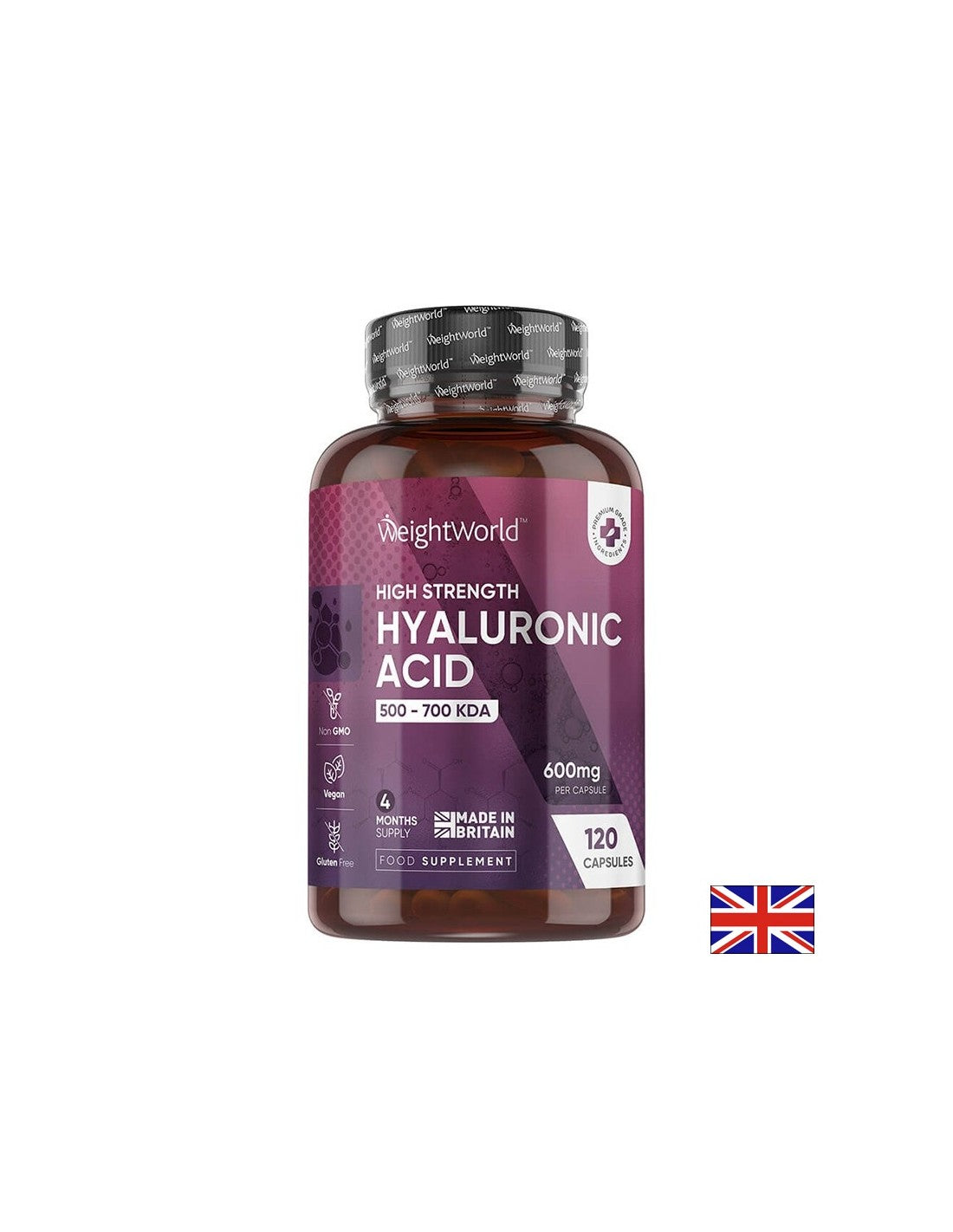 Kosa, koža, nokti - hijaluronska kiselina, 600 mg x 120 kapsula