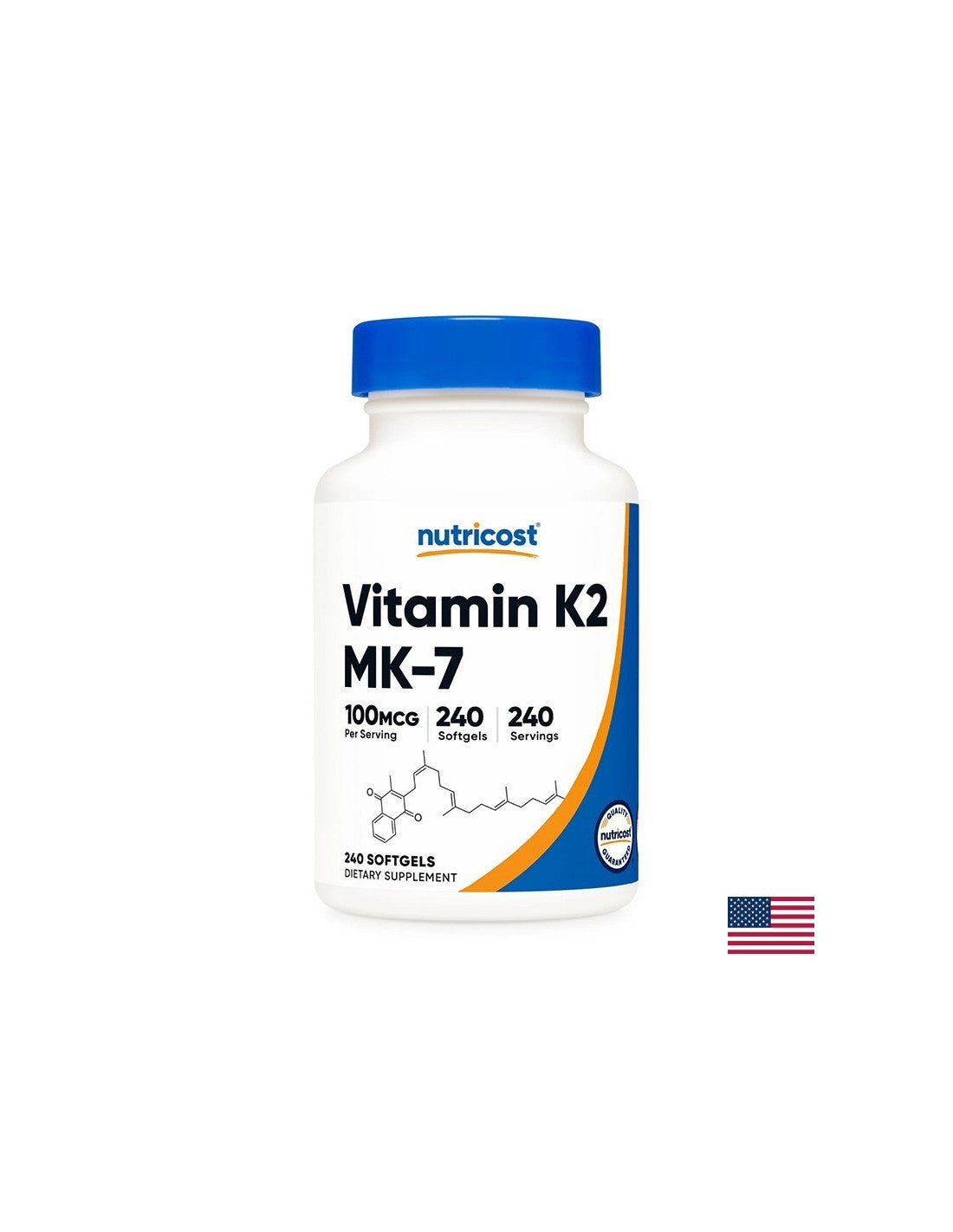 Kosti i zglobovi - Vitamin K2 100 µg, 240 mekih kapsula <tc>Nutricost</tc>