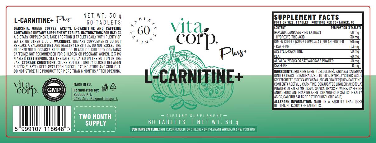 L-karnitin+ | s Garcinia, CLA & Green Coffee - 60 tableta