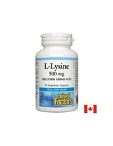 Herpes Simplex, Osteoporoza i zdravlje srca - L-lizin 500 mg, 90 kapsula <tc>Natural Factors</tc>