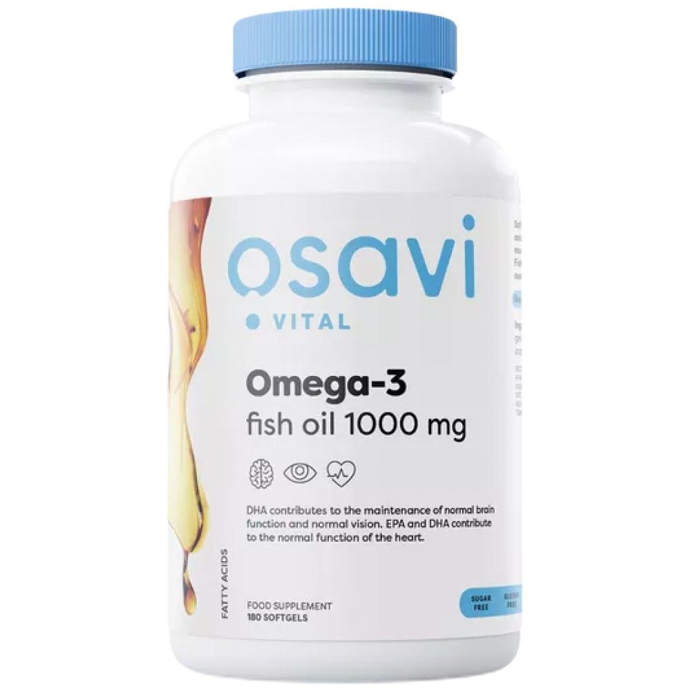 Omega 3 riblje ulje 1000 mg | Molekularno destilirane - 180 gel kapsula