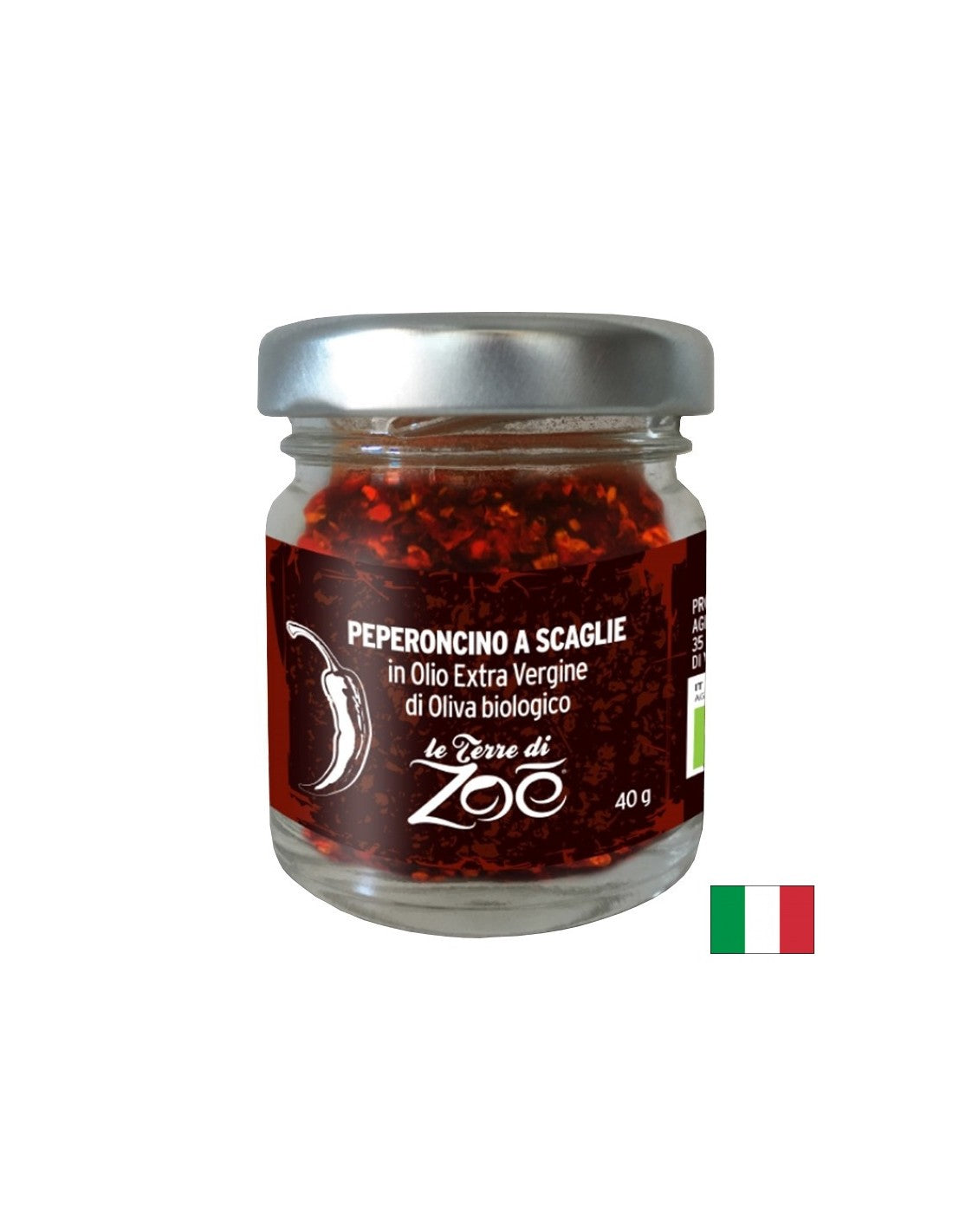 Pahuljice od čilija u maslinovom ulju (ekstra djevica), organski, 40 g