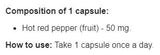 Kayenne Pepper 50 mg - 100 kapsula