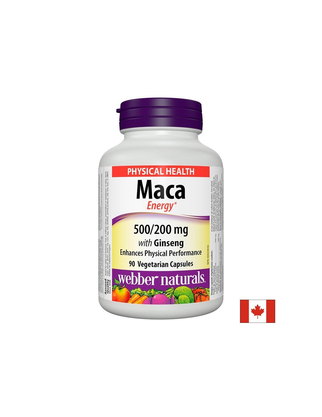 Maca Energy with Ginseng - Maca i korejski ginseng, 90 kapsula <tc>Webber Naturals</tc>