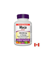 Maca Energy with Ginseng - Maca i korejski ginseng, 90 kapsula <tc>Webber Naturals</tc>