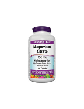 Magnesium Citrate High Absorption - Magnesium citrate with high absorption 150 mg, 300 capsules - Nutra Best Europe