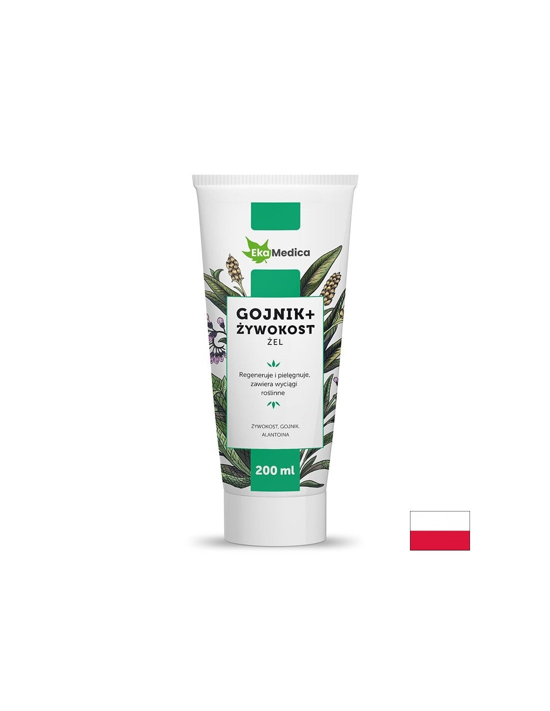 Masažni gel s kaduljskim čajem i crni Comfrey, 200 ml Ekamedidica