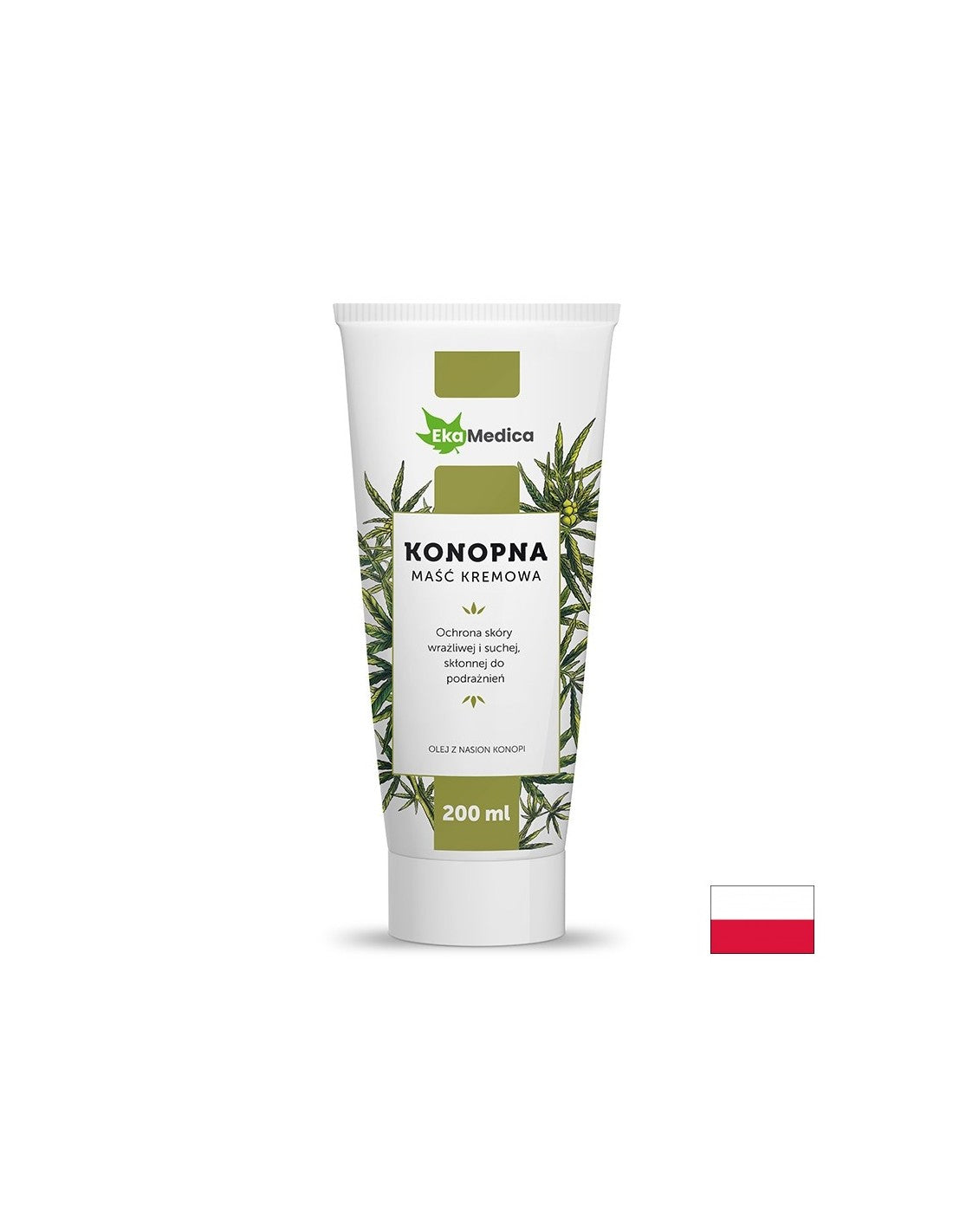 Masažna krema s uljem sjemenki konoplje, 200 ml Ekamedice