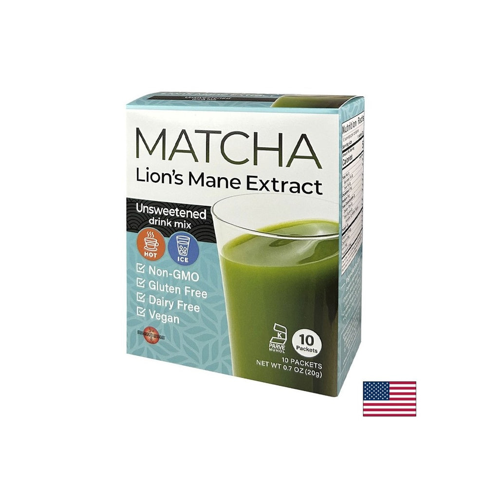 Matcha s lavovim ekstraktom griva - super fokus - pojačanje energije i koncentracija - instant piće, 10 vrećica