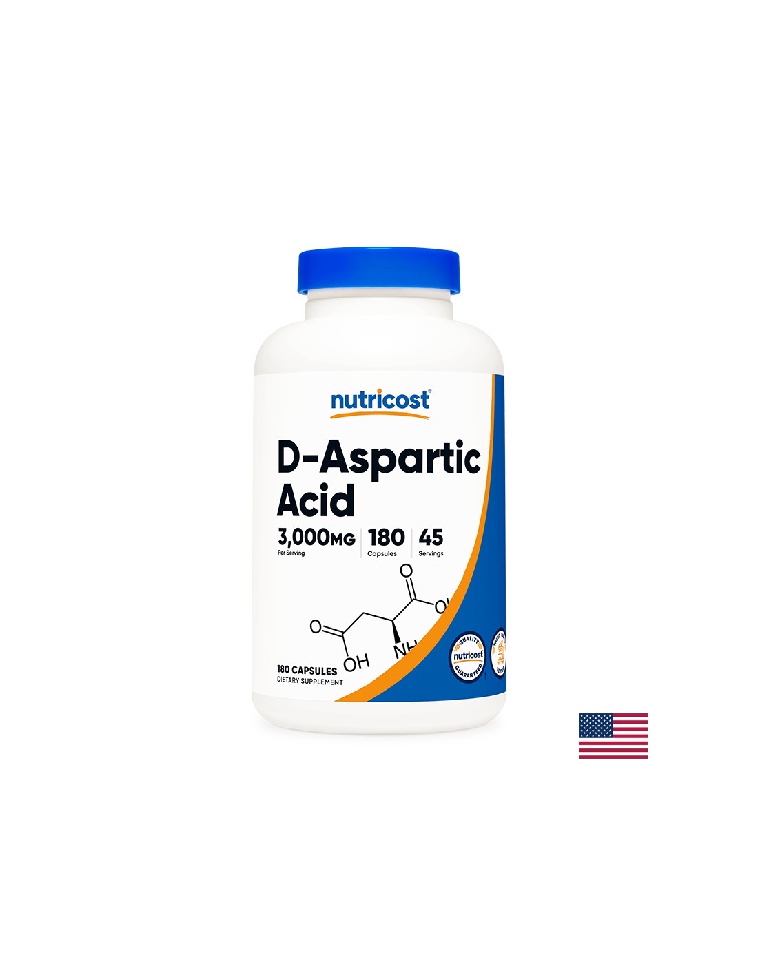 Men's Health - D-asparaginska kiselina, 3000 mg/180 kapsula <tc>Nutricost</tc>