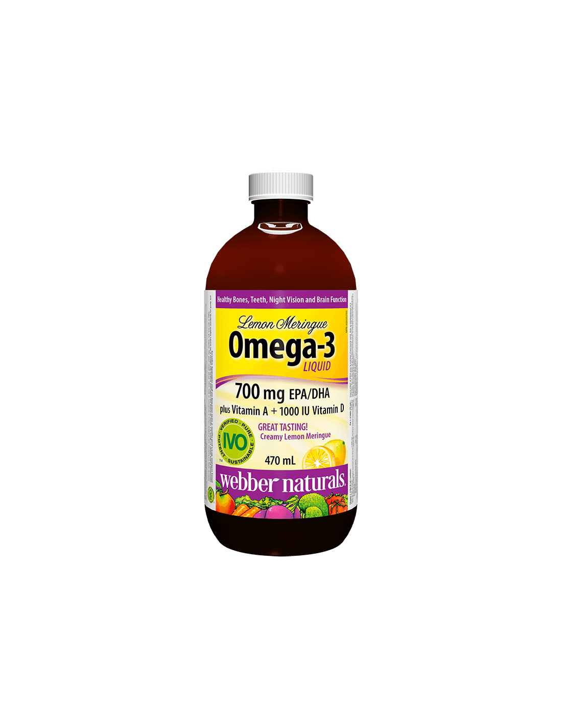 Omega-3 tekućina plus vitamin A + vitamin D3 - Omega-3, 1233 mg (700 mg EPA/DHA) + vitamin D3 i A, 470 ml