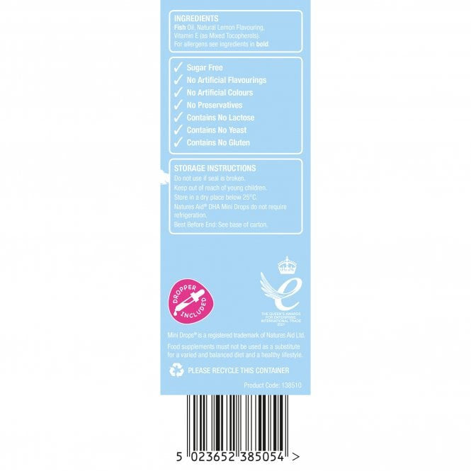 Omega 3 kapi za djecu (Kids Omega-3 Mini Drops) 50ml NaturesAid
