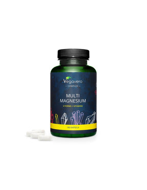 Multi Magnesium - Multi magnesium with vitamins B2 and B6, 180 Vegavero capsules - Nutra Best Europe