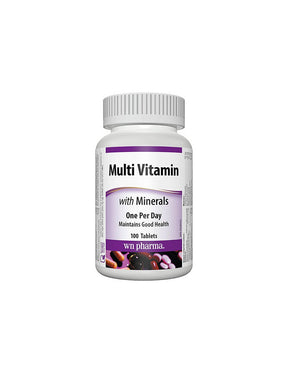 Multi Vitamin with Minerals - Multivitamins + minerals, 100 tablets Webber Naturals - Nutra Best Europe