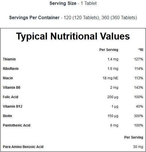 Vitamin B kompleks 360 tableta