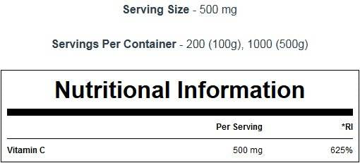 100% vitamin C u prahu 100 grama