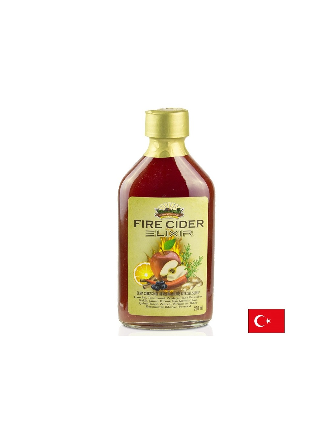 Prirodni biljni sirup s jabučnim ocatom i medom - jak imunitet i dobra probava, 200 ml, 10 doza