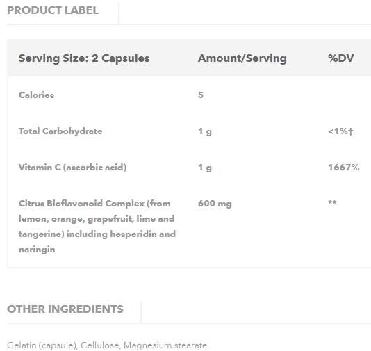Vitamin C s bioflavonoidima 500 mg - 100 kapsula