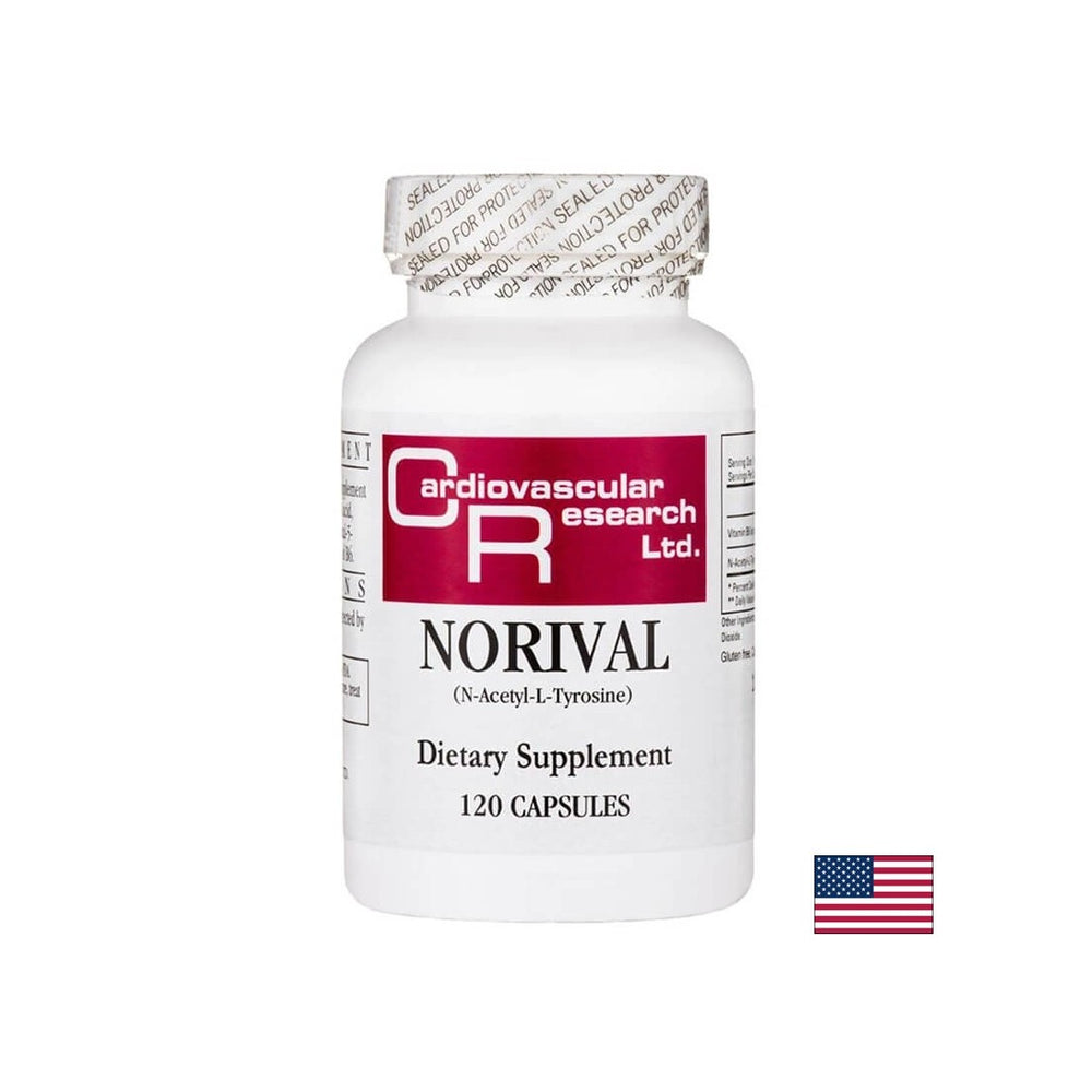 Funkcija mozga, motivacija, emocionalno zdravlje-Norval-formula s vitaminom B6 i n-acetil-l-tirozinom, 120 kapsula