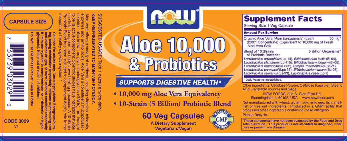 Aloe vera 10 000 i probiotici - 60 kapsula