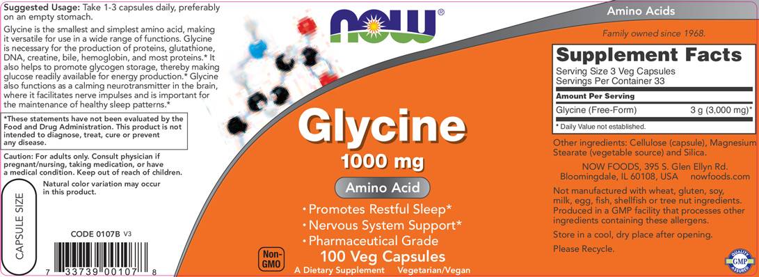 Glicin 1000 mg - 100 kapsula