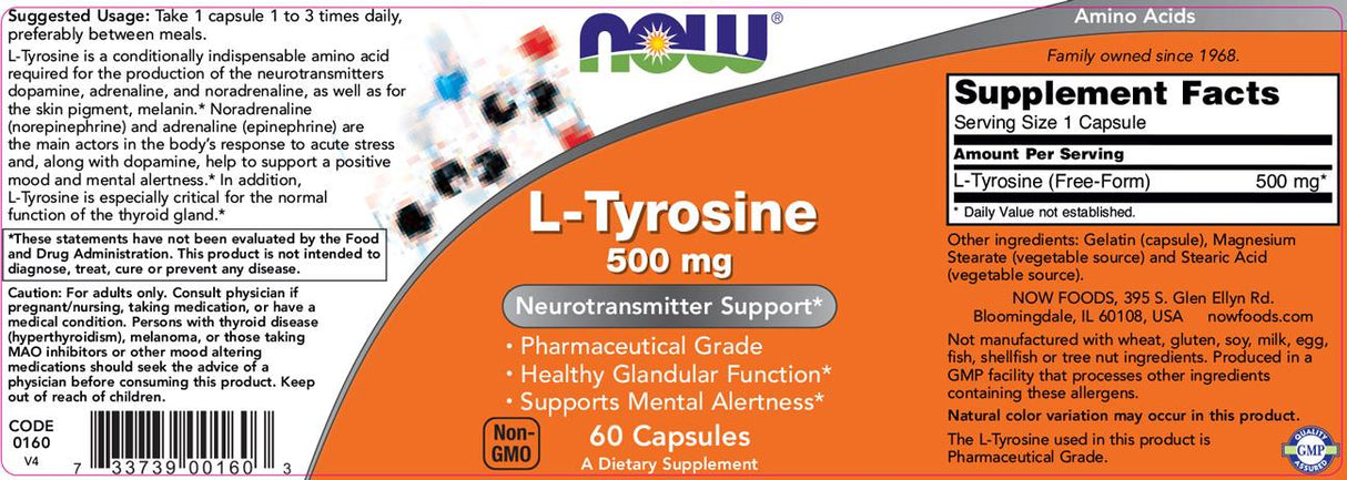 L -tirozin 500 mg - 60 kapsula