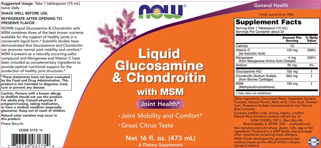 Tekući glukozamin i hondroitin s MSM - 473 ml