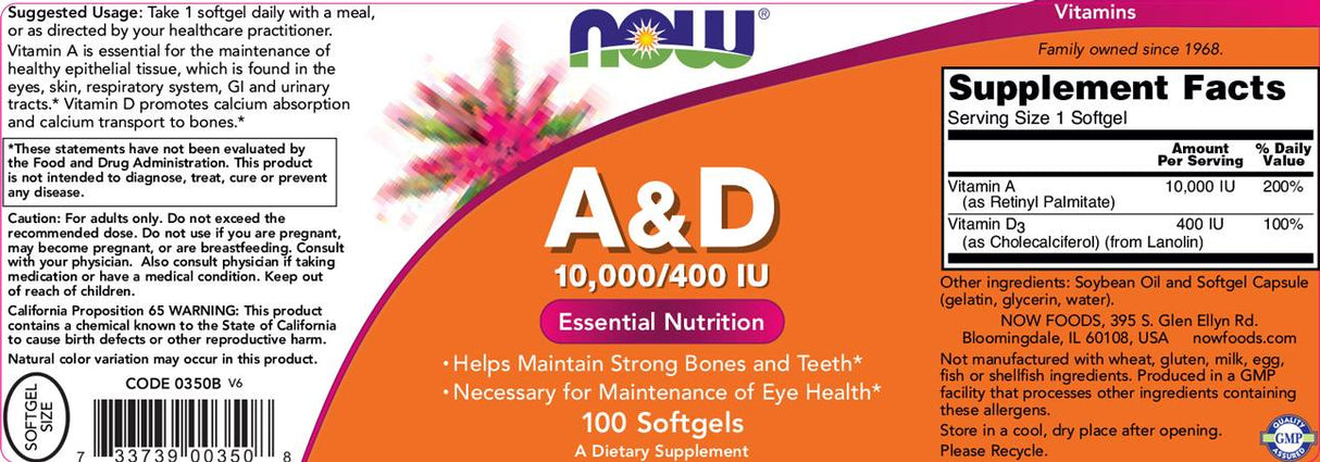 Vitamin A&D 10000/400 IU - 100 gel kapsula
