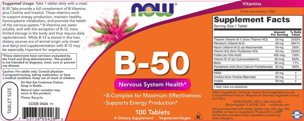 Vitamin B-50 [100 tableta, 100 doza]