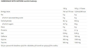 Carbosnack with Caffeine Tube 12 x 55 grams - Nutra Best Europe