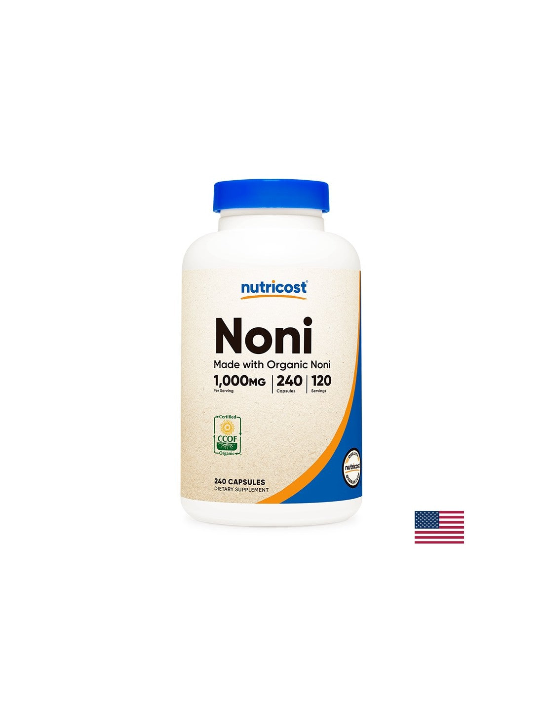 Imunitet - Plod nonija, 500 mg x 240 kapsula <tc>Nutricost</tc>