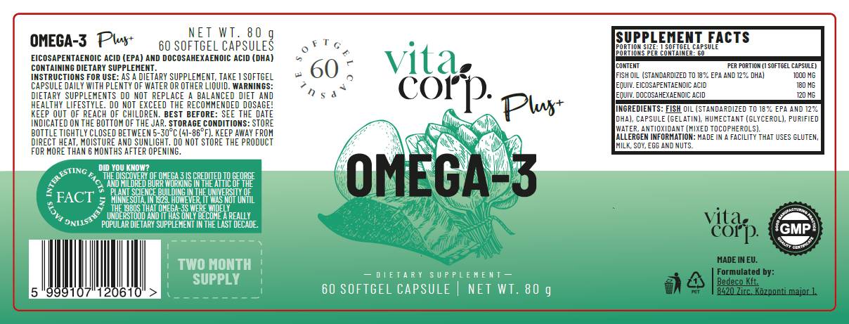 Omega -3 riblje ulje 1000 mg - 60 gel kapsula
