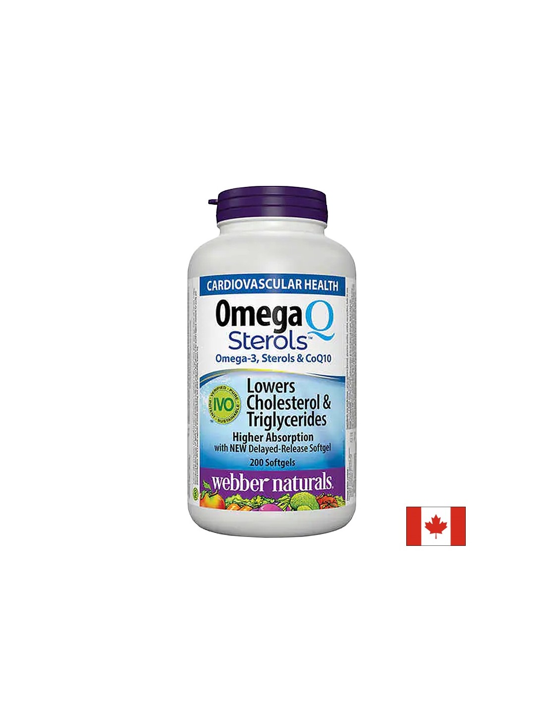 Omega -3, biljni steroli i koenzim Q10 - omega q sterols, 200 softgel kapsula