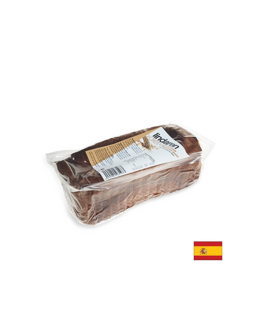 Kruh od cijelog pšenice s zobenim mekinjama - napravljen u Španjolskoj, 260 g, narezan