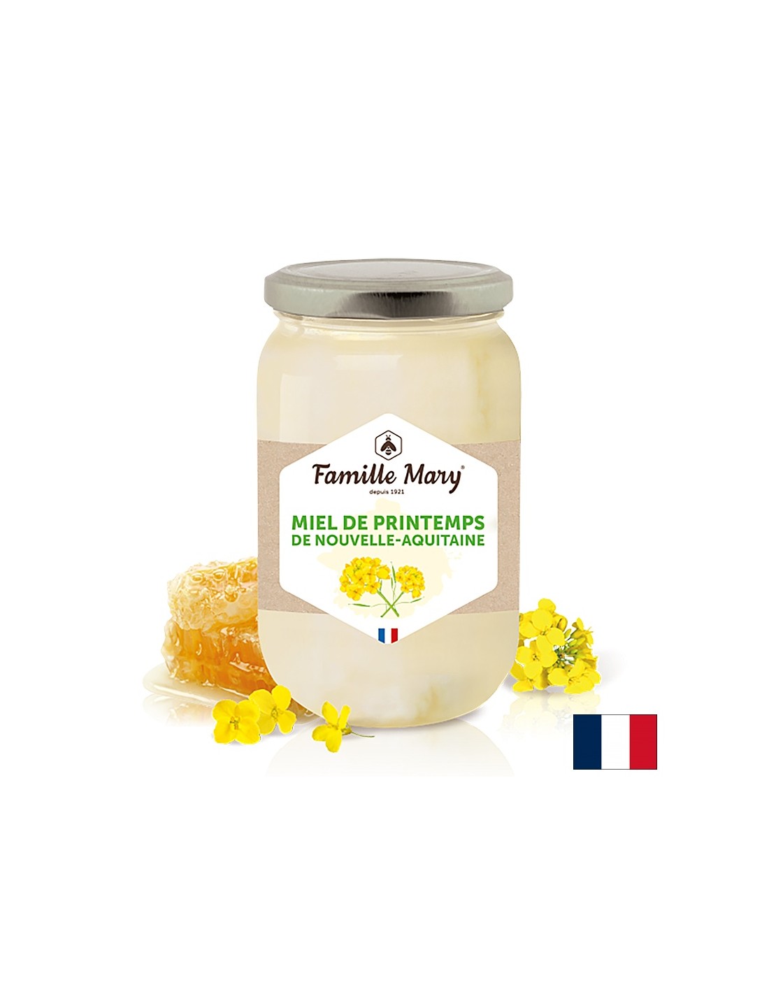 Bee med iz proljetnih cvjetova iz nove regije Akvitani (Francuska), 500 g