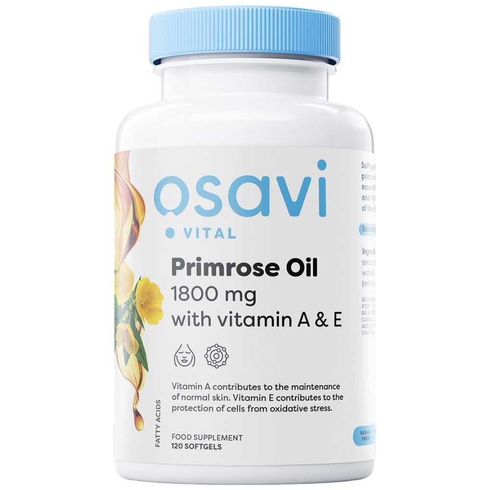Primrose ulje 1800 mg | s vitaminom A & E - 120 gel kapsula