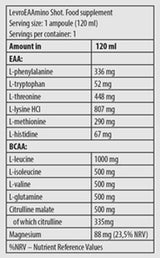 Levro Eaamino Shot | Esencijalne aminokiseline - 120 ml