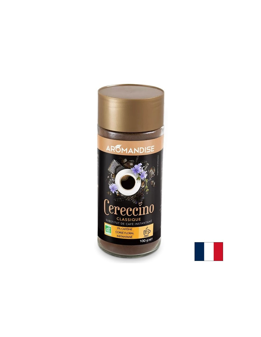Instant kava (iz cikorije, raži, ječam, žira), bez kofeina, 100 g