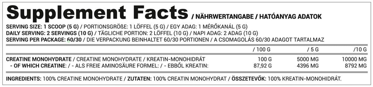 Kreatin monohidratni prah - 300 grama