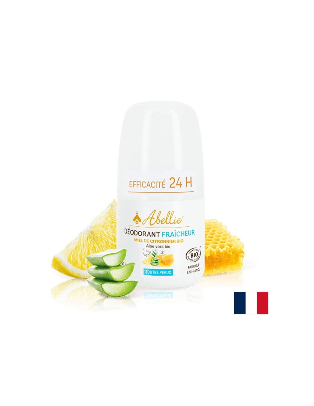 Dezodorans rola s organskim medom, limunom i aloe verom, 50 ml